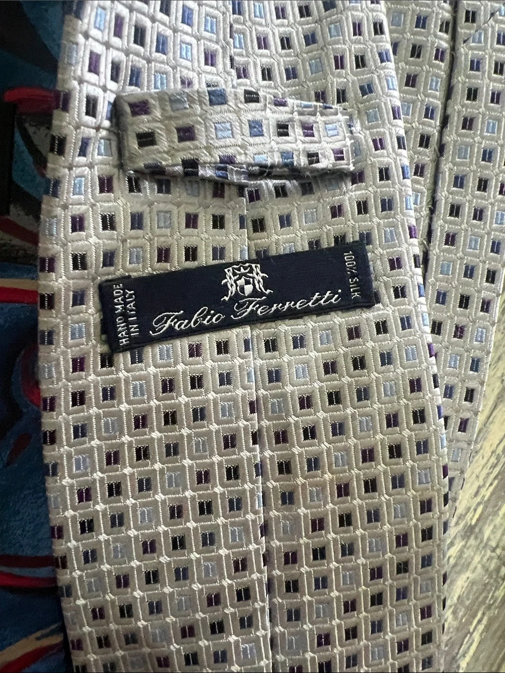 Classic Black, blue Silk & Polyester Ties with Subtle Pattern - Men Accessories